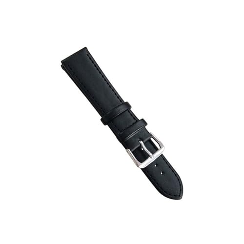 YONGNAGUI NASUNJIA Einfaches PU-Leder-Uhrenarmband 8 10 12 14 1416 18 20 22 24 mm glattes Armband-Armband Uhrenzubehör Männer Frauen Hohe Qualität(Black,8mm) von YONGNAGUI