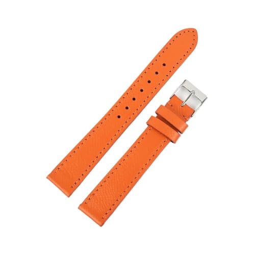 YONGNAGUI NASUNJIA Kalbsleder-Armband, 12–22 Mm, Modisches Handgefertigtes Palmenmuster, Echtes Lederarmband For Männer Und Frauen, Länge 18/20/22 Cm(Orange,16MM_S-110 70MM) von YONGNAGUI
