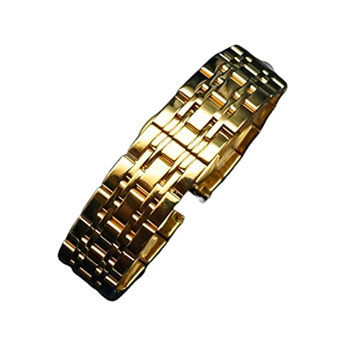 YONGNAGUI NASUNJIA Massive Metall WatchAbNDs Armband Silber Schwarz Rose Gold Männer Frauen CLAINE STAHL WAHM BAND Gurt 12mm 14mm 16mm 18mm 19mm 20mm(Silver rose gold,16mm) von YONGNAGUI