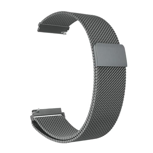 YONGNAGUI NASUNJIA Milanese Edelstahlarmband mit magnetischer Schnalle, kompatibel mit Watch4 GTR2, 16 mm, 18 mm, 20 mm, 22 mm, lässiges Modeuhrenzubehör(Grey,22 mm) von YONGNAGUI