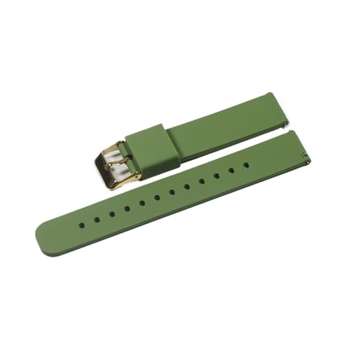 YONGNAGUI NASUNJIA Silikonarmband 16 mm 18 mm 20 mm 22 mm Uhrenarmbänder 24 mm weiches Gummiarmband mit Schnellverschluss(ArmyGreen-G,20mm) von YONGNAGUI