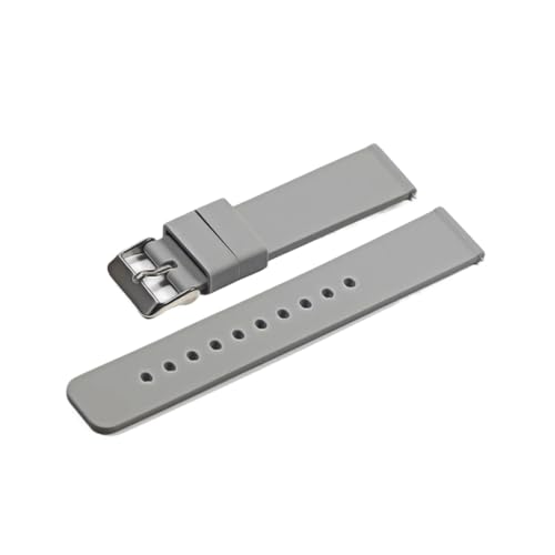 YONGNAGUI NASUNJIA Silikonarmband 16 mm 18 mm 20 mm 22 mm Uhrenarmbänder 24 mm weiches Gummiarmband mit Schnellverschluss(Gray-S,22mm) von YONGNAGUI