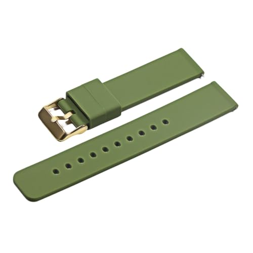 YONGNAGUI NASUNJIA Uhrenarmband aus Silikonkautschuk, 16 mm, 18 mm, 20 mm, 22 mm, für Damen und Herren, wasserdicht, Sportuhrengürtel, polierte Schnalle, 14 mm von YONGNAGUI