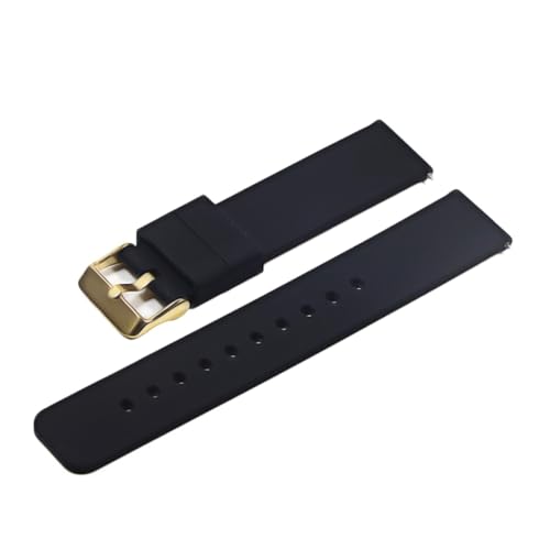 YONGNAGUI NASUNJIA Uhrenarmband aus Silikonkautschuk, 16 mm, 18 mm, 20 mm, 22 mm, für Damen und Herren, wasserdicht, Sportuhrengürtel, polierte Schnalle, 14 mm von YONGNAGUI