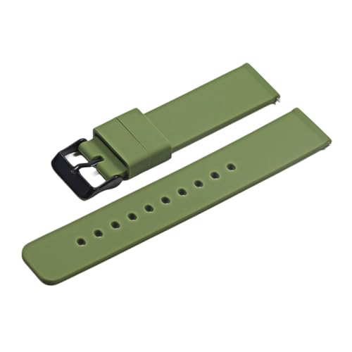 YONGNAGUI NASUNJIA Uhrenarmband aus Silikonkautschuk, 16 mm, 18 mm, 20 mm, 22 mm, für Damen und Herren, wasserdicht, Sportuhrengürtel, polierte Schnalle, 16 mm von YONGNAGUI