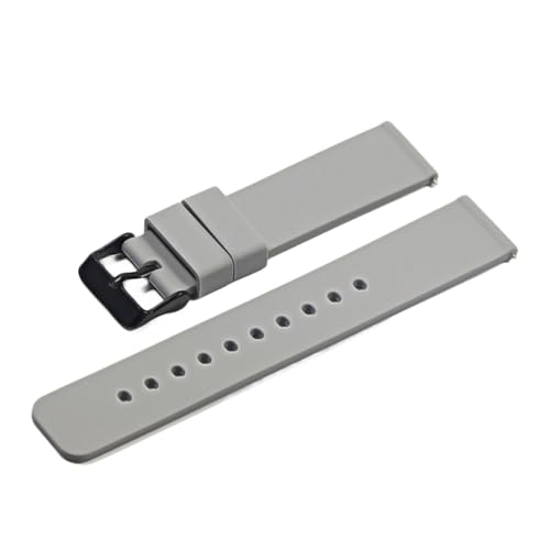 YONGNAGUI NASUNJIA Uhrenarmband aus Silikonkautschuk, 16 mm, 18 mm, 20 mm, 22 mm, für Damen und Herren, wasserdicht, Sportuhrengürtel, polierte Schnalle, 16 mm von YONGNAGUI