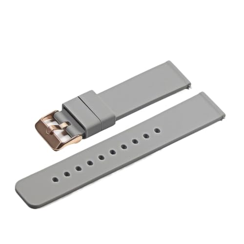 YONGNAGUI NASUNJIA Uhrenarmband aus Silikonkautschuk, 16 mm, 18 mm, 20 mm, 22 mm, für Damen und Herren, wasserdicht, Sportuhrengürtel, polierte Schnalle, 16 mm von YONGNAGUI
