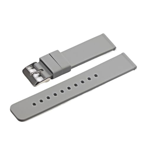 YONGNAGUI NASUNJIA Uhrenarmband aus Silikonkautschuk, 16 mm, 18 mm, 20 mm, 22 mm, für Damen und Herren, wasserdicht, Sportuhrengürtel, polierte Schnalle, 16 mm von YONGNAGUI