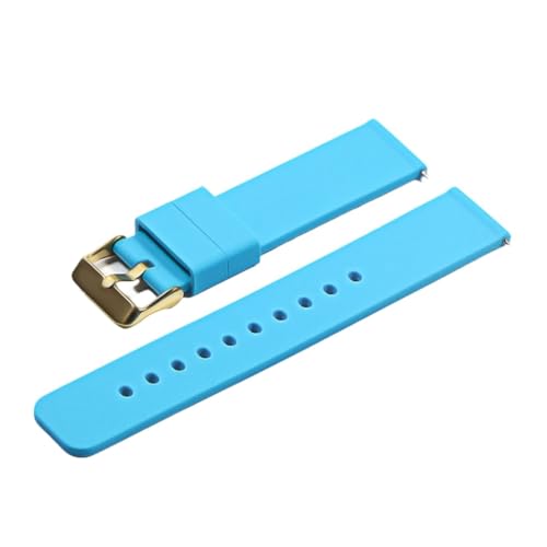 YONGNAGUI NASUNJIA Uhrenarmband aus Silikonkautschuk, 16 mm, 18 mm, 20 mm, 22 mm, für Damen und Herren, wasserdicht, Sportuhrengürtel, polierte Schnalle, 16 mm von YONGNAGUI