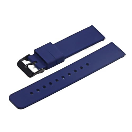 YONGNAGUI NASUNJIA Uhrenarmband aus Silikonkautschuk, 16 mm, 18 mm, 20 mm, 22 mm, für Damen und Herren, wasserdicht, Sportuhrengürtel, polierte Schnalle, 16 mm von YONGNAGUI