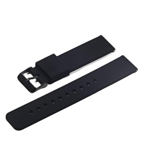 YONGNAGUI NASUNJIA Uhrenarmband aus Silikonkautschuk, 16 mm, 18 mm, 20 mm, 22 mm, für Damen und Herren, wasserdicht, Sportuhrengürtel, polierte Schnalle, 20 mm von YONGNAGUI
