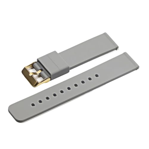 YONGNAGUI NASUNJIA Uhrenarmband aus Silikonkautschuk, 16 mm, 18 mm, 20 mm, 22 mm, für Damen und Herren, wasserdicht, Sportuhrengürtel, polierte Schnalle, 22 mm von YONGNAGUI