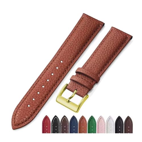 YONGNAGUI NASUNJIA Uhrenarmband aus echtem Leder, 18 mm, 20 mm, 22 mm, 24 mm, for Herren und Damen, hochwertiges Armband + Werkzeug(Red-S,22mm) von YONGNAGUI