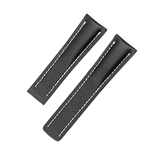 YONGNAGUI NASUNJIA Uhrenband Compatible With Breitling Superocean Avenger Navitimer. Echte echte leder männer watchband uhr zubehör uhren armband gürtel(Black Band1,22mm With LOGO) von YONGNAGUI