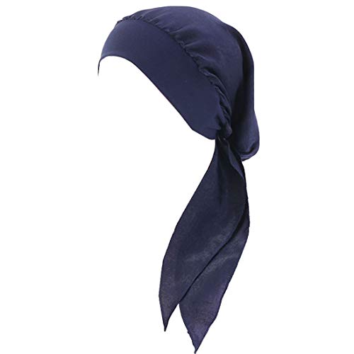 YONKOUNY Kopfbedeckung Chemo Damen Elegante Sommer Elastic Bandana Kopftuch Wrap Headscarf Beanie Hut Kopftuch Schal Turban für Haarverlust Krebs Chemotherapie (#2) von YONKOUNY