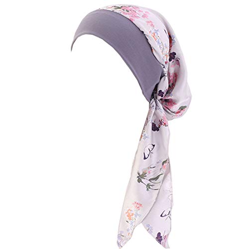 YONKOUNY Kopfbedeckung Chemo Damen Elegante Sommer Elastic Bandana Kopftuch Wrap Headscarf Beanie Hut Kopftuch Schal Turban für Haarverlust Krebs Chemotherapie (#9) von YONKOUNY