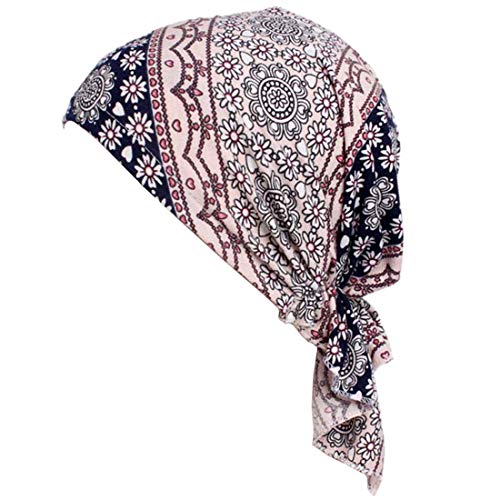 YONKOUNY Kopftuch Turban Damen Eleganter Elastic Muslim Bandana Hat Wrap Kopfbedeckung Schal Mützen Headscarf Fur Haarverlust Chemotherapie von YONKOUNY
