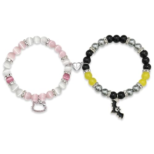 YOOCHUENG Matching Armbänder,Paar Armbänder,Schmuck Teenager Mädchen,Freundschaftsarmbänder,Magnetische Armband für Paare,Armband für Freund/Freundin,Stil C von YOOCHUENG