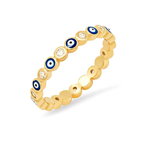YOOESTORES82 Böser Blick-Ring für Damen, bunter böser Blick, offener Ring, Zirkonia, Türkei, Glücksbringer, Amulett, Saitenring, Metall, nicht bekannt YOOESTORES82 Böser Blick-Ring für Damen, bunter böser Blick, offener Ring, Zirkonia, Türkei, Glücksbringer, Amulett, Saitenring, Metall, nicht bekannt von YOOESTORES82