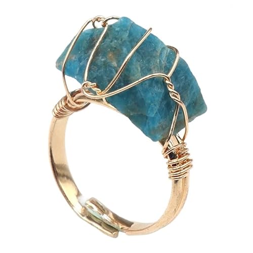 2 Stück Natürlicher Amethyst und Citrin Kristallstein Ring | Handgefertigter, verstellbarer Seidenring für Frauen, One Size von YOPI