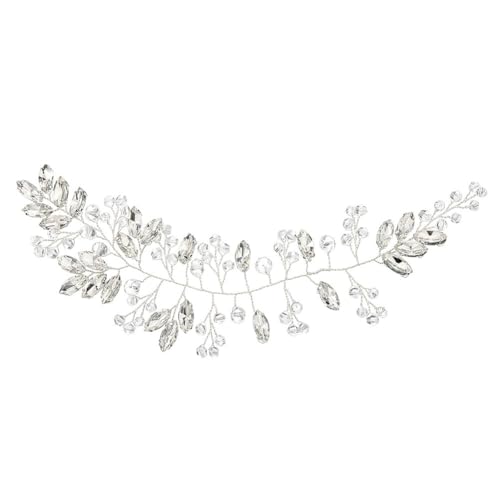 Braut Kopfbedeckung Kristall Strass Handgefertigtes Design Kopfbedeckung Haargürtel Brautschmuck von YOPI