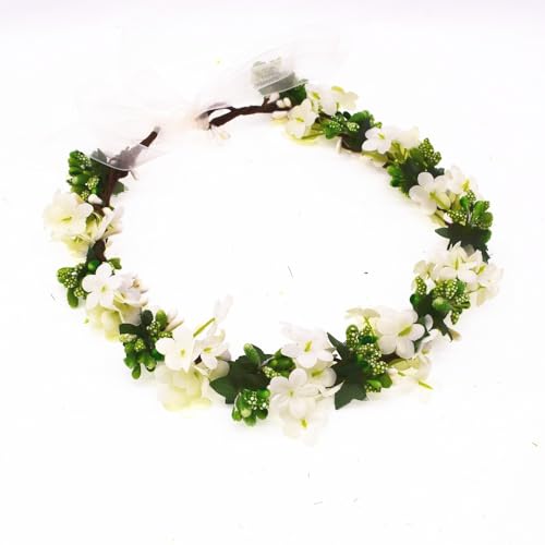 Braut Strand Hochzeit Blumenkrone Grüner Kranz for Brautjungfern Blumenmädchen von YOPI