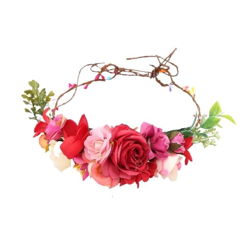 Haargürtel for Bräute Hochzeitskranz Urlaub Haarschmuck(Rot) von YOPI