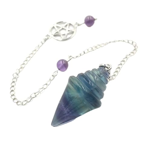 Halskette mit Anhänger aus Naturstein in Form eines Kegels - einzigartiger Edelsteinschmuck mit heilenden Eigenschaften, die die spirituelle Entwicklung unterstützen, One Size von YOPI