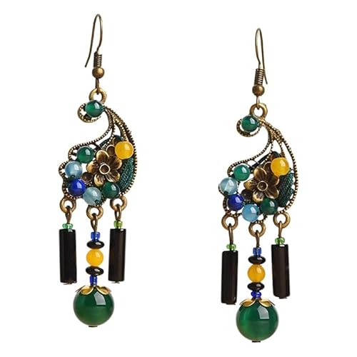 Handgefertigte Achat-Cashew-Ohrringe im Ethno-Stil – einzigartiges antikes Design for Frauen von YOPI