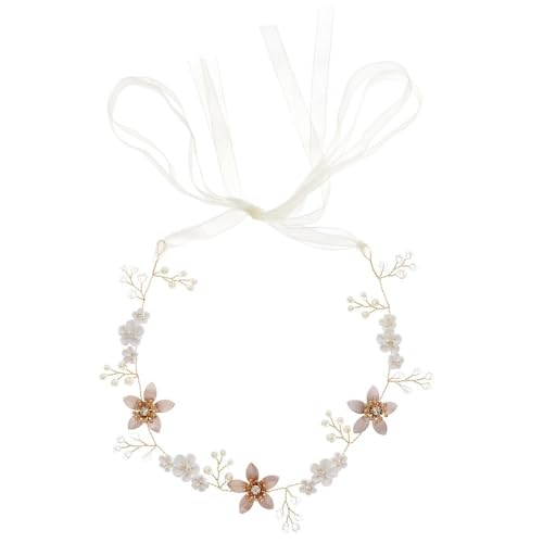 Handgemachte Braut Kopfbedeckung Floral Haarband Geburtstag Hochzeit Zubehör Ton Haarband von YOPI