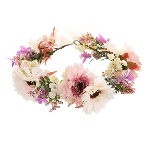 Handgemachter Brautkranz for Brautjungfern Urlaub Haarschmuck Florales Stirnband von YOPI
