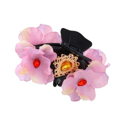 Hortensienblüte Haarspange Hinterkopf Schleife Pferdeschwanz Accessoire mit Wassertropfen Design(Gripb) von YOPI