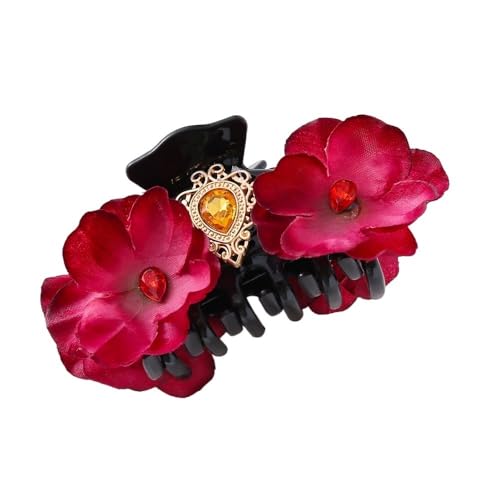 Hortensienblüte Haarspange Hinterkopf Schleife Pferdeschwanz Accessoire mit Wassertropfen Design(Gripc) von YOPI