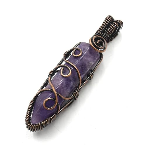 Kristall-Anhänger in Form einer sechseckigen Säule - natürlicher Edelsteinschmuck für Heilung und Meditation, One Size von YOPI