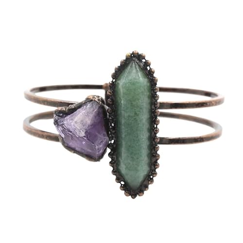 Sechseckige Spalte amorphe Kristall Armband - Retro ethnischen Stil Handschmuck für eine einzigartige Mode-Aussprache, One Size von YOPI