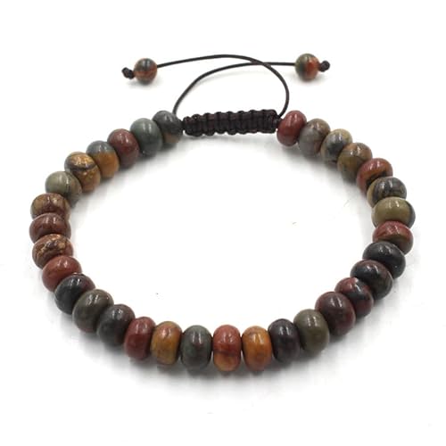 YOPI Agate Crystal Disc Bracelet - Ethnic Style Braided Hand Jewelry for Women(Redturquoise) von YOPI