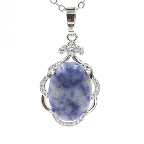 YOPI Anhänger Mit Kristall-Inlay Aus Lace Denier – Eleganter Modeschmuck for Damen(Bluestone) von YOPI