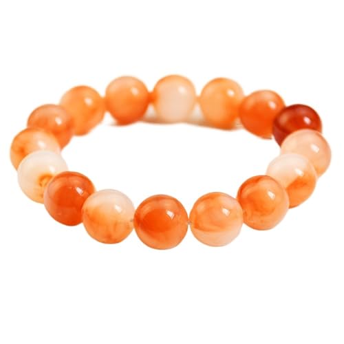 YOPI Armband aus Jade-Imitat-Perlen und Kristallen for Damen – lichtechtes Schmuckaccessoire(Orange) von YOPI