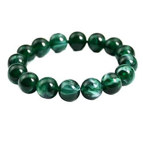 YOPI Armband aus Jade-Imitat-Perlen und Kristallen for Damen – lichtechtes Schmuckaccessoire(Retrogreen) von YOPI