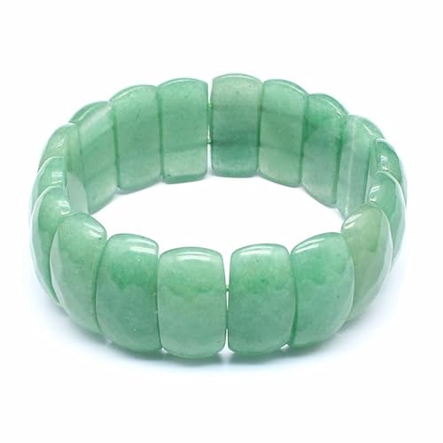 YOPI Armband aus Naturstein-Kristall-Edelsteinen for Männer und Frauen – handgefertigter Schmuck mit heilender Energie(Aventurine) von YOPI