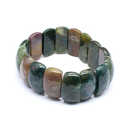 YOPI Armband aus Naturstein-Kristall-Edelsteinen for Männer und Frauen – handgefertigter Schmuck mit heilender Energie(Indianagate) von YOPI