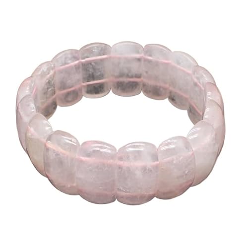 YOPI Armband aus Naturstein-Kristall-Edelsteinen for Männer und Frauen – handgefertigter Schmuck mit heilender Energie(Rosequartz) von YOPI