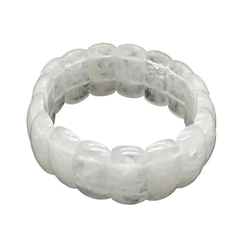 YOPI Armband aus Naturstein-Kristall-Edelsteinen for Männer und Frauen – handgefertigter Schmuck mit heilender Energie(Whitecrystal) von YOPI