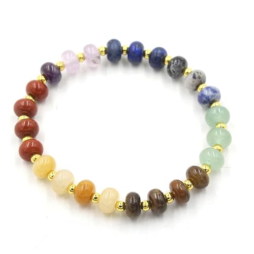 YOPI Armband mit runden Kristallsteinen und 9 mm Perlen – Heilarmband mit sieben Steinen for Männer und Frauen(03color) von YOPI
