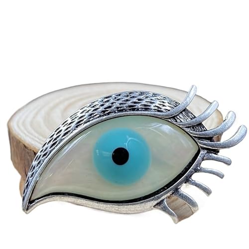 YOPI Brosche mit Abalone-Muschelauge, eingelegter Anhänger aus weißer türkischer Muschel mit Auge for Modeaccessoires(Whiteshellfish) von YOPI