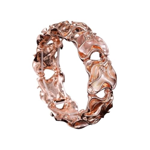 YOPI Buntes unregelmäßiges Blumenarmband for Damen – elastischer Schmuck aus Legierung(Coffee) von YOPI
