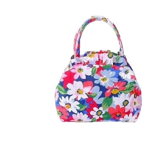 YOPI Canvas-Handtasche im chinesischen Stil zur Herstellung von Knödeln | Kleine Tragetasche und Geldbörse(Colorful big style) von YOPI