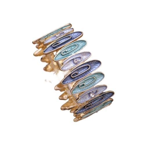 YOPI Elastisches Armband aus Legierung mit unregelmäßigen, tropfenden Blumennähten und einzigartigem Blütenblatt-Design for Damen(green) von YOPI