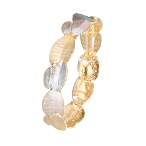 YOPI Elastisches Blattarmband for Damen – Geometrisches Ölgemälde-Design von YOPI