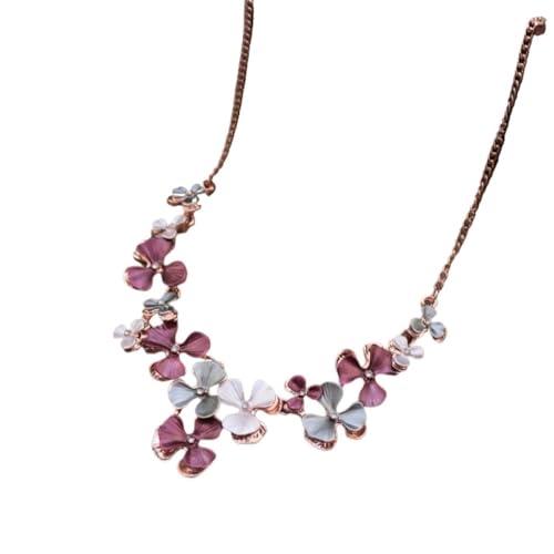 YOPI Emailliertes Blumen-Ohrring- und Halsketten-Set for Damen – eleganter Blumenschmuck for jeden Anlass von YOPI